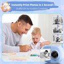 Portable Instant Camera for Kids Print Photos Travel Digital 1080P Video Camera for Toddlers 3 4 5 6 7 8 Year Old Boy Holiday Christmas Birthday Gifts (Blue) by TinyTreasures Baby Boutique