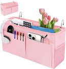 Bedside Caddy Organizer with Fixed Straps, Bunk Bed Caddy ideal for Home, Bunk Bed, Dorm, Hospital, Crib, Versatile Bedside Storage Solution (Pink) by CozyNest Decor