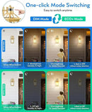VIANIS Gold Outdoor Wall Lights with Motion Sensor, Dusk to Dawn Outside Porch Lights Lantern, Waterproof Weather Resistant Exterior Lights for House, Doorway, Garden, Home with Clear Glass Shade by GreenHaven Gardens