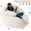 HABUTWAY Bean Bag Chair with U-Shaped Pillow for Adult and Kids Big BeanBag Chair with Filling Ultra Soft Faux Fur Couch Chair with Washable Cover for Living Room Bedroom Office, Beige & Beige by CozyNest Decor