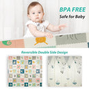 FLAGAV Baby Play Mat, 79x71inch Extra Large Folding Baby Crawling Mat, Waterproof Reversible Playmat Foam Non Toxic Anti-Slip Portable Kids Play Mat for Infant, Toddler by TinyTreasures Baby Boutique