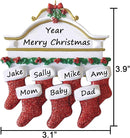 Personalized Christmas Ornaments 2025 Family of 2/3/4/5/6/7/8 Custom Christmas Stocking Ornament with Names Customized Ornaments for Xmas Tree,Family of 7 by TinyTreasures Baby Boutique