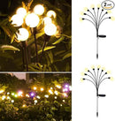Solar Firefly Lights 2 Pack 16 LED Lights 2 Lighting Modes for Garden,Patio and Yard Solar-Powered LED Lights (Warm White, 2) by GreenHaven Gardens