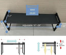 Expandable Cabinet Shelf Organizer 16-26" L Stackable Kitchen Counter Shelf Rack Stand Sink Riser Countertop Storage Black (Narrow 5.1”D) by CozyNest Decor