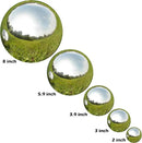 Nerien Gazing Ball, Stainless Steel Garden Mirror Globe, Polished Ornament Sphere, Hollow Floating Reflective Hemisphere, for Home Outdoor Pond Housewarming Swimming Pool Decoration, Silver, 8Pcs by GreenHaven Gardens