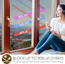 HIDBEA Window Privacy Film Daytime, Heat Control Anti UV Reflective One Way Mirror Window Tint for Home, Non-Adhesive Self Static Cling Window Stickers (Brown-Silver, 17.5 Inch x 6.5 Feet) by CozyNest Decor