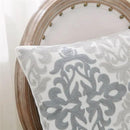 HWY 50 Gray Grey Decorative Throw Pillow Covers 18x18 Inch, Pack of 2 Embroidered Linen Farmhouse Cushion Cover Pillow Case for Sofa Couch Living Room Bed Bedroon, Accent Geometric by CozyNest Decor