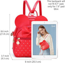 KL928 Girls Bowknot Polka Dot Cute Mini Backpack Small Daypacks Convertible Shoulder Bag Purse for Women by TinyTreasures Baby Boutique