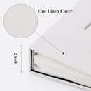 Vienrose Linen Photo Album 300 Pockets for 4x6 Photos Fabric Cover Photo Books Slip-in Picture Albums Wedding Baby White by TinyTreasures Baby Boutique