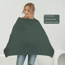 Breathable Car Seat Cover for Babies – Multi-Purpose Soft Rayon Nursing Cover for Breastfeeding, High Stretchy Infant Carseat Canopy, Stroller Cover (Smooth Rayon, Roman Green) by TinyTreasures Baby Boutique