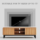 Brown Mid Century Modern TV Stand, Wood Fluted Living Room TV Stands with Storage Sliding Doors, Desert-Inspired Design MCM Entertainment Center for 55 60 65 70 75 55+ 60+ 65+ 70+ Inch by CozyNest Decor