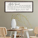 Holy Spirit You are Welcome Here Wall Decor 32"×12" Quote Bible Verse Religious Christian Scripture Wall Art Sign (Black) by CozyNest Decor