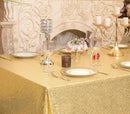 SquarePie Sequin Tablecloth 60 x 102 Inch Gold Sparkly Table Linen for Wedding Party by CozyNest Decor