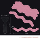 Patented Anti Slip Shower Stickers 24 PCS Safety Bathtub Strips Adhesive Decals with Premium Scraper for Bath Tub Shower Stairs Ladders Boats (Pink) by TinyTreasures Baby Boutique
