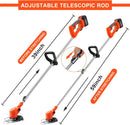 MAXMAN Weed Wacker, Weed Eater Battery Powered, Cordless Brush Cutter with 2Pcs 21V 4000mAh Batteries and 10Pcs Metal Blades, Lightweight Electric Grass Cutter Weed Trimmer for Yard Trimming & Edging by GreenHaven Gardens