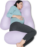 MOON PARK Pregnancy Pillows for Sleeping - U Shaped Full Body Maternity Pillow with Removable Cover - Support for Back, Legs, Belly, HIPS - 57 Inch Pregnancy Pillow for Women - Purple by TinyTreasures Baby Boutique