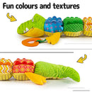 Sumobaby Infant Baby Musical Stuffed Animal Activity Soft Toys with Teether, Multi-Sensory Crinkle, Rattle and Textures, for Tummy Time Newborn 0-3-6-12 Months Boys, Girls, Crocodile (Alligator) by TinyTreasures Baby Boutique