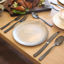 Silverware 45-Piece Matte Black Hammered Flatware Set with Serving Utensils, Stainless Steel Thick Handle Matte Polished Cutlery Set for Wedding Hotel Restaurant, Service for 8 by CozyNest Decor