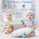 WAJIAYON Baby Fruit Feeder Pacifier - 5 Pack | 2 Baby Food Feeder Pacifier & 1 Infant Food Dispensing Spoon | Fresh Fruit Teethers for Babies | Shower Gifts for Boys and Girls (Blue & Green) by TinyTreasures Baby Boutique