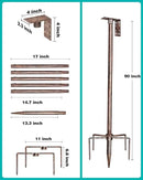 Bird Feeder Pole – 90 Inch Height Bird House Pole with 1-Inch Dia Heavy Duty for Birdfeeders, Feeding Stand with Mount Kit for Outdoor, Slip-Fit Connection, Copper Brushed by GreenHaven Gardens