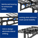 FLEXIMOUNTS 2-Pack 2x4ft Garage Shelving with Hooks, 24-inch-by-48-inch Wall Shelf Garage Storage Racks Floating Shelves, Black by GreenHaven Gardens