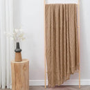inhand Knitted Throw Blankets for Couch and Bed, Soft Cozy Knit Blanket with Tassel, Khaki Lightweight Decorative Blankets and Throws, Farmhouse Warm Woven Blanket for Men and Women, 50"x60" by CozyNest Decor