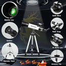 FREE SOLDIER Telescope 80mm Aperture 500mm Refractor Telescope for Adults High Powered - Professional Astronomical Refracting Telescope for Beginners with Phone Adapter White by TinyTreasures Baby Boutique