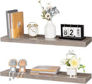 HOOBRO Floating Shelves for Wall, Wall Mounted Shelf Set of 2, 31.5" Hanging Shelf with Invisible Brackets, for Wall in Bathroom, Bedroom, Toilet, Kitchen, Living Room, Office, Greige BG80BJP201 by CozyNest Decor