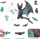 Wooden Puzzles for Adults,Stained Glass Bat Puzzles -Animal Wooden Puzzles,Unique Irregular Fun Challenging Jigsaw Puzzles Gifts，Perfect Family Games,11.2 * 10.6inch by TinyTreasures Baby Boutique