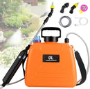 2.4 Gallon Battery Powered Sprayer, Electric Battery Operated Sprayer, Weed Power Sprayers in Lawn and Garden with Adjustable Shoulder Strap and Rechargeable Handle, 3 Mist Nozzles (Orange) by GreenHaven Gardens