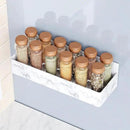 Magnetic Spice Rack for Refrigerator, Kitchen Organizer and Storage Shelf, Marble(4 Pack) by CozyNest Decor