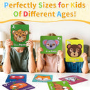 26 PCS Alphabet Mask Cards, Colorful Alphabet ABC Flash Cards with Animal Mask, Giant Letter ABC Animal Faces Flash Learning Flashcards by TinyTreasures Baby Boutique