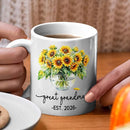 Customized Nickname & Year White Ceramic Mug Gift For First Time Great Grandma, Promoted To Great Grandma Accent Coffee Cup 11Oz 15Oz, Personalized Baby Announcement Coffee Mug For Nanny Granny Mimi by TinyTreasures Baby Boutique