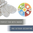 NAT & Jules Animal Character Shaped Dimensional Indoor Outdoor 11 inch Cast Resin Decorative Garden Stepping Stone, Patio, Walkway Sculpture Yard Art, Stone Grey Dragonfly by CozyNest Decor