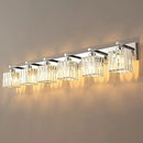Modern 6-Light Chrome Crystal Bathroom Vanity Light Fixtures by CozyNest Decor