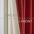 MIULEE 100% Blackout Linen Curtains for Bedroom Thermal Insulated Red Grommet Room Darkening Curtains & Drapes Christmas Decor for Living Room Nursery 52 x 84 Inch (2 Panels) by TinyTreasures Baby Boutique