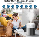 Stainless Steel Humidifier, 4.5L Easy to Clean Humidifier with 304 Stainless Steel Tank, Cool Mist Humidifiers for Bedroom with Smart Humidistat & Timer, 25dB Sleep Mode for Baby, Plants by TinyTreasures Baby Boutique