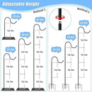 2 in 1 Hummingbird Feeder Stand, Adjustable 20-63 Inch Shepherds Hook for Outdoor Indoor, Wind Chime Stand Bird Feeder Pole with Base, 4 Prongs Base, Water Weight Bag(Wind Chime Not Include) by GreenHaven Gardens