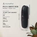 AromaPlan Authentic Plug in Waterless Diffuser - Up to 500 Sq. FT Coverage - Nanotechnology Plug in Oil Diffuser for Essential Oils -for Home and Office - Wall Silent & Waterless Oil Diffuser (Black) by TinyTreasures Baby Boutique