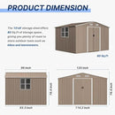 10FT x 8FT Metal Outdoor Storage Shed,Garden Sheds & Outdoor Storage w/Lockable Sliding Doors & Air Vent,Metal Shed for Backyard,Garden,Patio,Lawn by GreenHaven Gardens