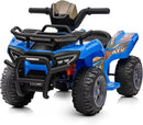 Kids ATV 4 Wheeler, 6V Ride-On Toy for Toddlers 1-3 Boys & Girls with Music, Forward & Reverse - Blue by TinyTreasures Baby Boutique