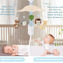 Woodland Crib Mobile – Forest Animals Baby Mobile for Crib with Upgraded 3-Mode Music Box, Blue Nursery Mobiles for Boys & Girls, Fits Standard Cribs, Forest Nursery Decor by TinyTreasures Baby Boutique