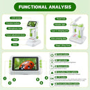 1600X Digital Microscope for Kids, Upgraded Portable Microscope with 4.0 inch HD Screen, 2-in-1 Desktop Handheld Miniscope Rechargeable Student Education Science Microscopes Gift for Kids by TinyTreasures Baby Boutique