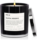 Santal Reserve Luxury Scented Candles, 9oz Soy Wax Candles for Home Scented, Sandalwood, Amber, Iris & Leather Scent, Long Burning Time, Gifts for Women, Men, Sister, Teacher by CozyNest Decor
