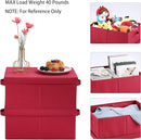 HOONEX Storage Bins with Lids for Organizing, Pack of 2, Storage Boxes with 2 Carrying Handles and Sturdy Heavy Cardboard, 16.5" L x 11.8" W x 7.5" H for Shoes, Books, Clothes, Red by TinyTreasures Baby Boutique