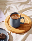 famiware Coffee Mugs Set of 4, Nebula 14oz Coffee Mugs, Ceramic Cup Set with Handle for Latte, Tea, Milk, Cappuccino, Cocoa, Charcoal by CozyNest Decor