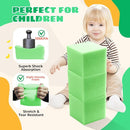 Foam Pit Cubes, 24 PCS 5 Inches Gymnastics Foam Blocks Trampoline Blocks, Multi-Sport Protective Padding for Freerunning, Trampoline, Parkour, Skate Parks & BMX - Green by TinyTreasures Baby Boutique