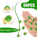 60 Pcs Mini Resin Tortoise,Cute Miniature Sea Turtle Figurines,Tiny Ocean Tortoise Statues for Fairy Garden Landscape Birthday Party Ornament Home Plant Decor Crafts DIY(Green) by GreenHaven Gardens