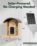 Bird Feeder with Camera, Smart Wild Bird Feeder for Outdoors with AI Identify, Solar Bird Feeder Watching Camera Auto Capture Birds & Real-time Notifications, Gifts for Birdlover (Arch) by GreenHaven Gardens