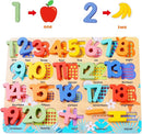 Wooden Puzzles for Toddlers, Voamuw Alphabet Number Shape Learning Education Preschool Toys for Kids Ages 3-6 Years Old (Set of 3) by TinyTreasures Baby Boutique